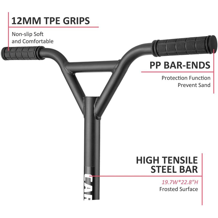 Caroma Pro スクーター トリックスクーター スタントスクーター 中級および初心者向けフリースタイルスクーター 8歳以上 ティーンと大人用 (レッド) Caroma Pro スクーター トリックスクーター スタントスクーター 中級および初心者向けフリースタイルスクーター 8歳以上 ティーンと大人用 レッド