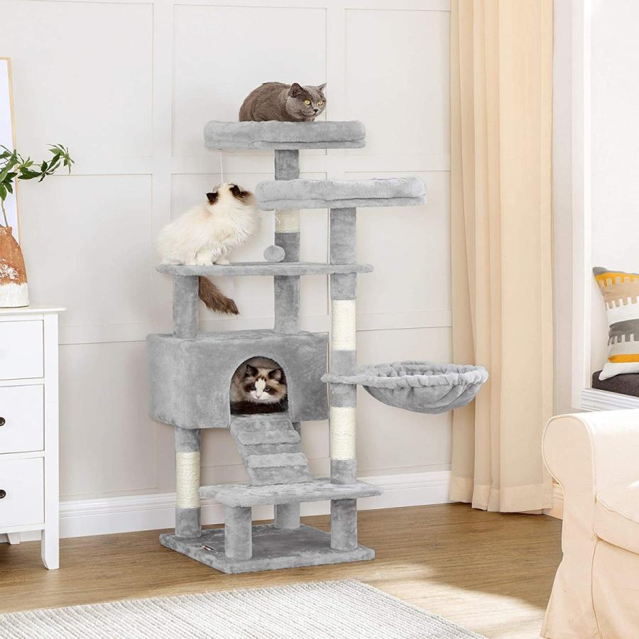 FEANDREA Cat Tree  Large Cat Tower  64.6 Inches  Cat Activity Center with H
