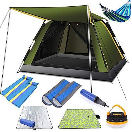 ShiSyan Family Tent Pop Up Dome Instant Family Tent with Awning and Mat Wind and Warm for Fishing Camping Hiking Outdoor T