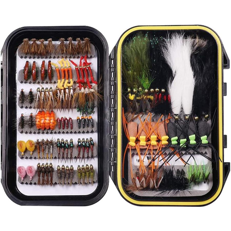 Wifreo フライフィッシング フライキット フライキット 1個 1個 釣り竿セット フィッシングフライ ドライウェット ニンフ ストリーマー フライスターター B08r733dqw イーストリバー イマージャー フィッシング