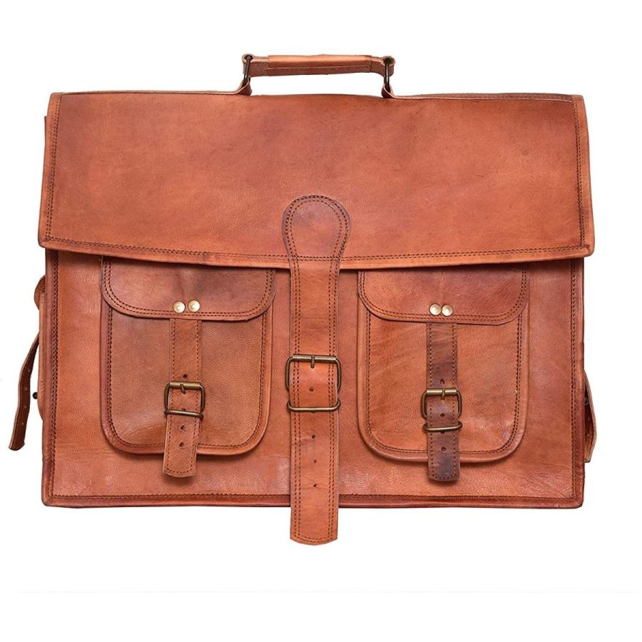 好評にて期間延長 ノートパソコン オフィス レザー ブラウン 本革 最新 ハンドメイド ヴィンテージ Arts Leather 送料無料 メッセンジャー 019 15インチ サイズ ユニ バッグ バッグ