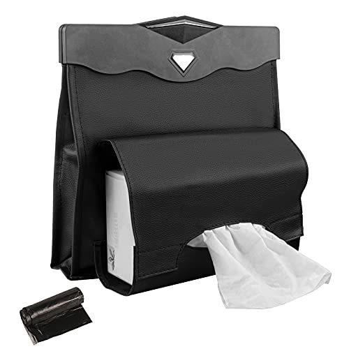 Motrobe 車用ゴミ箱 吊り下げ式 自動車 磁気バックル 防水 防水 B08t9hc6yw ティッシュボックス付き