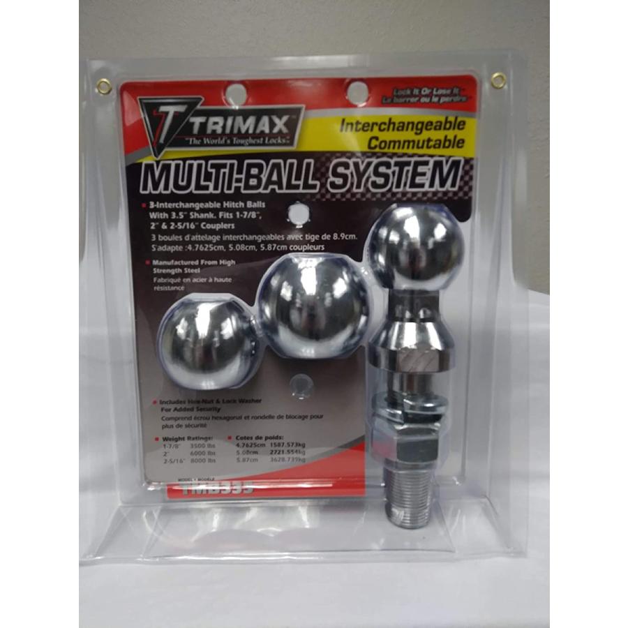 魅力的な価格 Trimax TMB335 交換可能なマルチボールヒッチボールシステム クローム