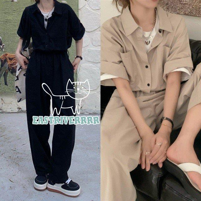 オールインワン レディース 夏 カジュアル 新作 夏服 夏コーデ ジャンプスーツ コンビネゾン ウエストリボン 襟付き バイカラー ロングパンツ ショートパンツ Ycc 2527 1yksar453 Eastriverrr Shop 通販 Yahoo ショッピング