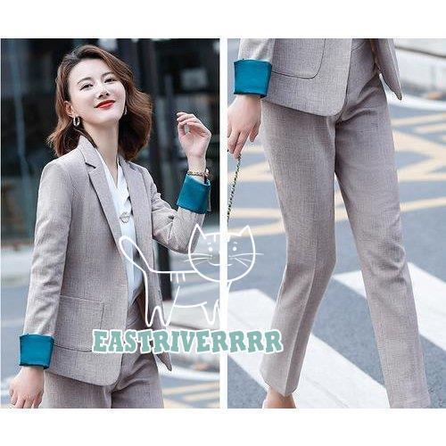 ランキング上位のプレゼント スーツ レディース 秋 ビジネススーツ ツーピース ジャケット パンツスーツ シングルブレスト 長袖 スーツカラー シンプル グリーン ブラック グレー 通勤 その他スーツ フォーマル サイズ S Hqpt Com