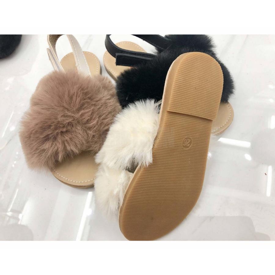子供靴　ファー　サンダル　キッズ　お洒落　ファー靴　もこもこ　ボア　スリッパ |  | 04