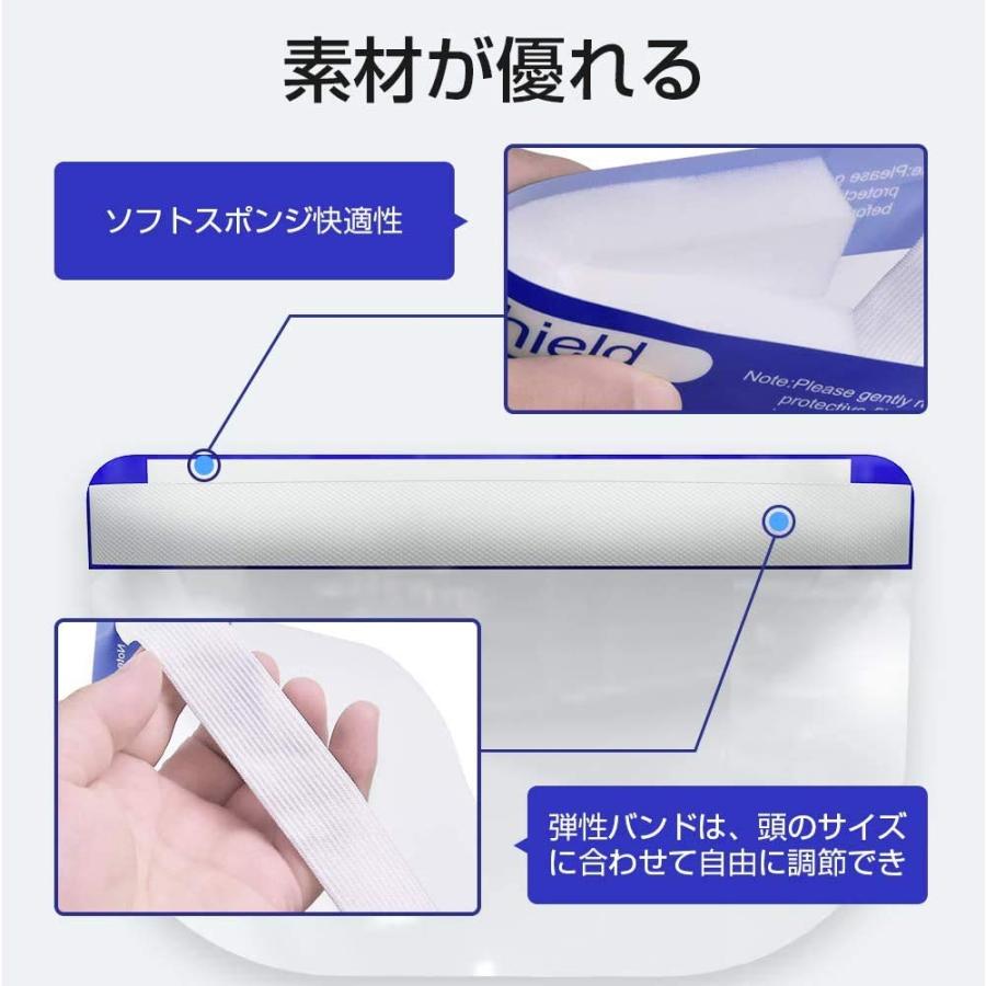 フェイスシールド 50枚　透明 フェイスガード 簡易防護面 調整可能 飛沫感染対策　ウイルス対策 医療現場 |  | 05