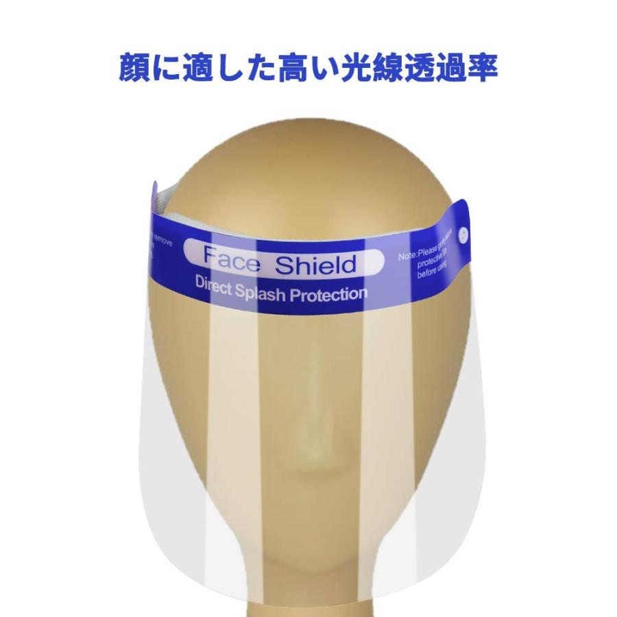 フェイスシールド 10枚　透明 フェイスガード 簡易防護面 調整可能 飛沫感染対策　ウイルス対策 |  | 02