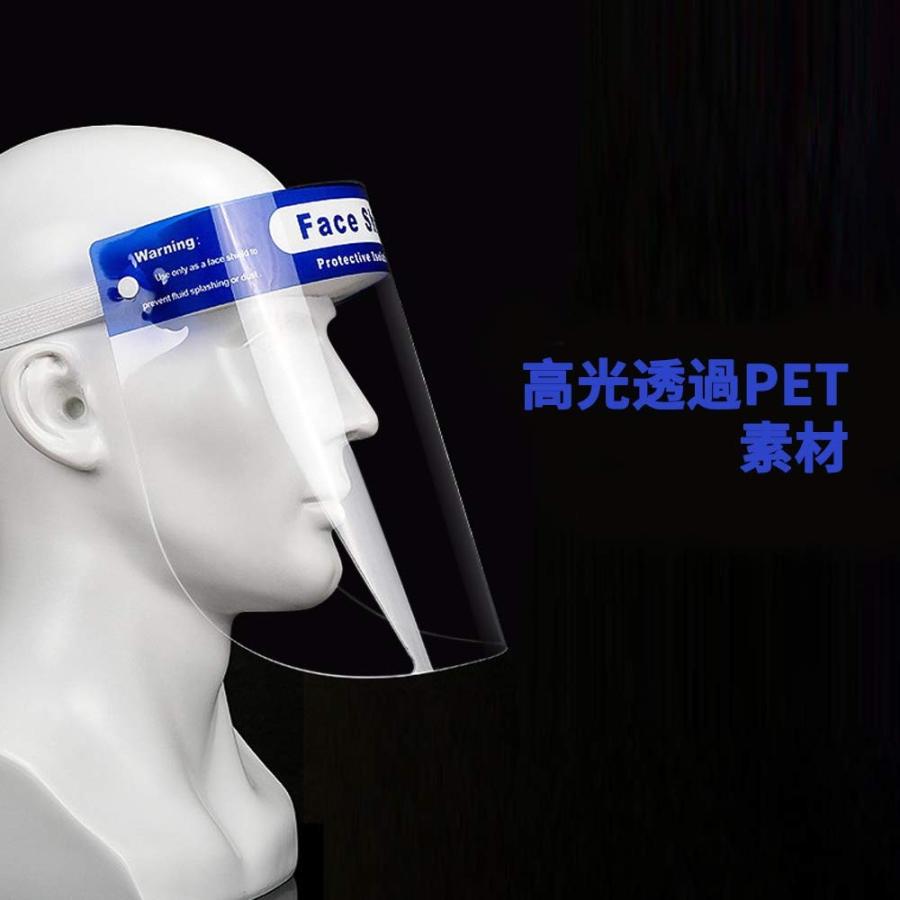 フェイスシールド 10枚　透明 フェイスガード 簡易防護面 調整可能 飛沫感染対策　ウイルス対策 |  | 06