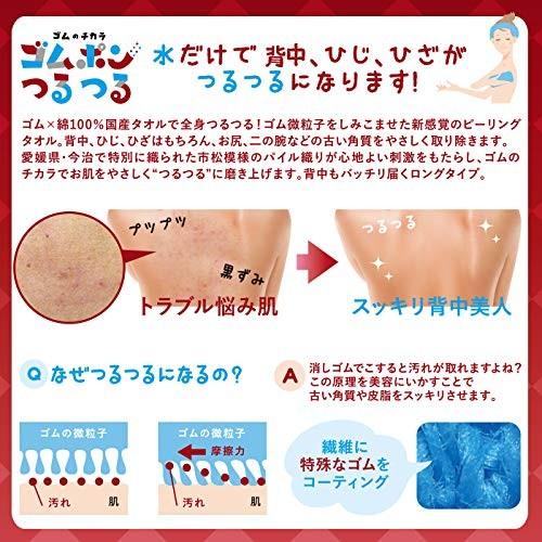 【あすつく】ボディータオル ゴムポンつるつる　3色より　ブルー　グリーン　ピンク　レジェンド松下 |  | 02