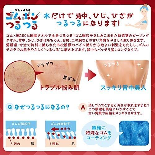 【あすつく】ボディータオル ゴムポンつるつる　3色より　ブルー　グリーン　ピンク　レジェンド松下 |  | 02