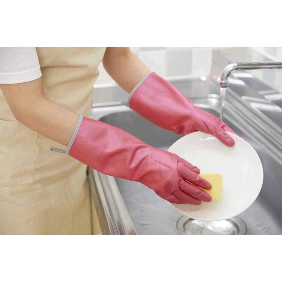 ダンロップ ホームプロダクツ ゴム手袋 作業用 天然ゴム さらさらりん ピンク M |  | 04