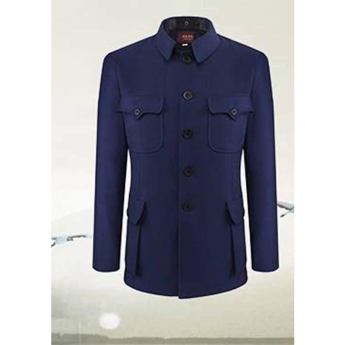 中国高級 人民服 中山服 上下スーツ（上衣＋ズボン）・藍色 外ポケット式 中国高級 外ポケット式 RI1331577514(12870円)