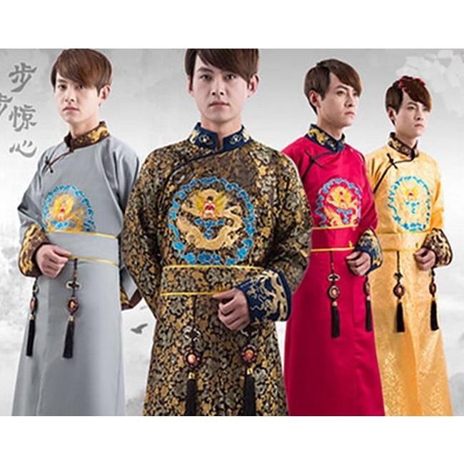 中国清朝服 満州王子服 古装武侠衣装 長袍 チャンパオ サテン地 酒紅色 Msa02 横浜中華街イーストウェーブ 通販 Yahoo ショッピング