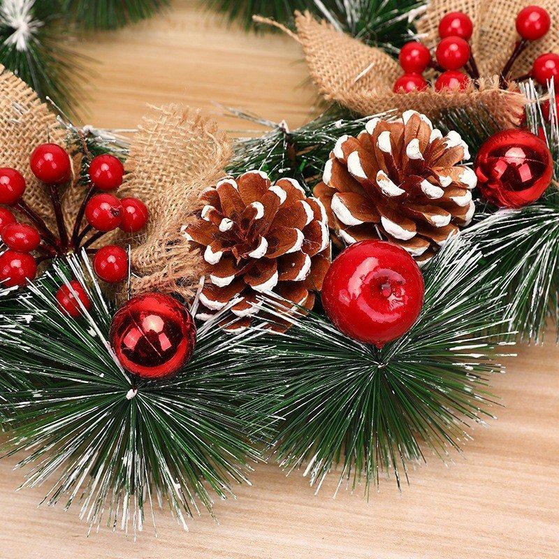 置物 イブ 手作り 赤い実 クリスマス飾り 飾る 玄関 クリスマスリース クリスマスグッズ インテリア 直径35cm 雰囲気 ガーランド 新素材新作 Bogadecoserveis Com