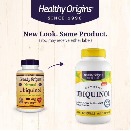 カネカQH ユビキノール 還元型コエンザイムQ10 100mg 150ソフトジェル入り ヘルシーオリジンズ社製の画像