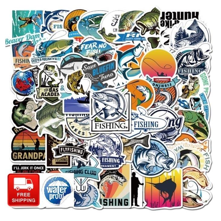 輸入品50枚セット インスタ 釣り フィッシングステッカー 防水ステッカー 海外 魚 ウォーターボトル ドリンクボトル スケボー スマホ シール セット 50枚 Stkf イージーライフ 通販 Yahoo ショッピング
