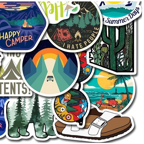 輸入品50枚セット インスタ アウトドアステッカー 防水ステッカー 海外 デカール ウォーターボトル ドリンクボトル スケボー スマホ シール セット 50枚 Stko イージーライフ 通販 Yahoo ショッピング