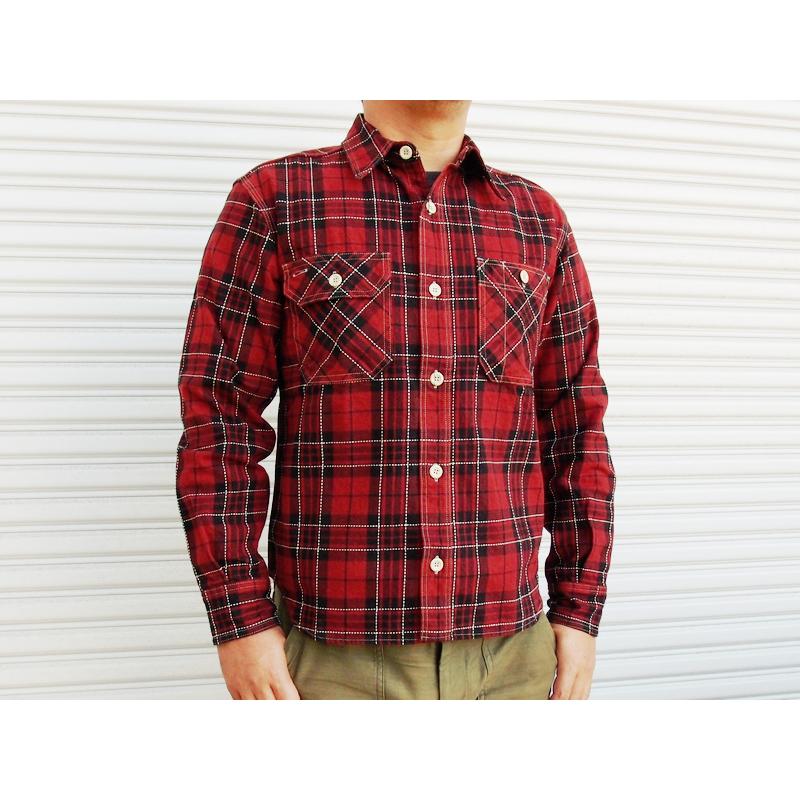 桃太郎ジーンズ　クラッシックフィット　オリジナルチェックシャツ　長袖 桃太郎ジーンズ 'Classic Fit'オリジナルチェックシャツ