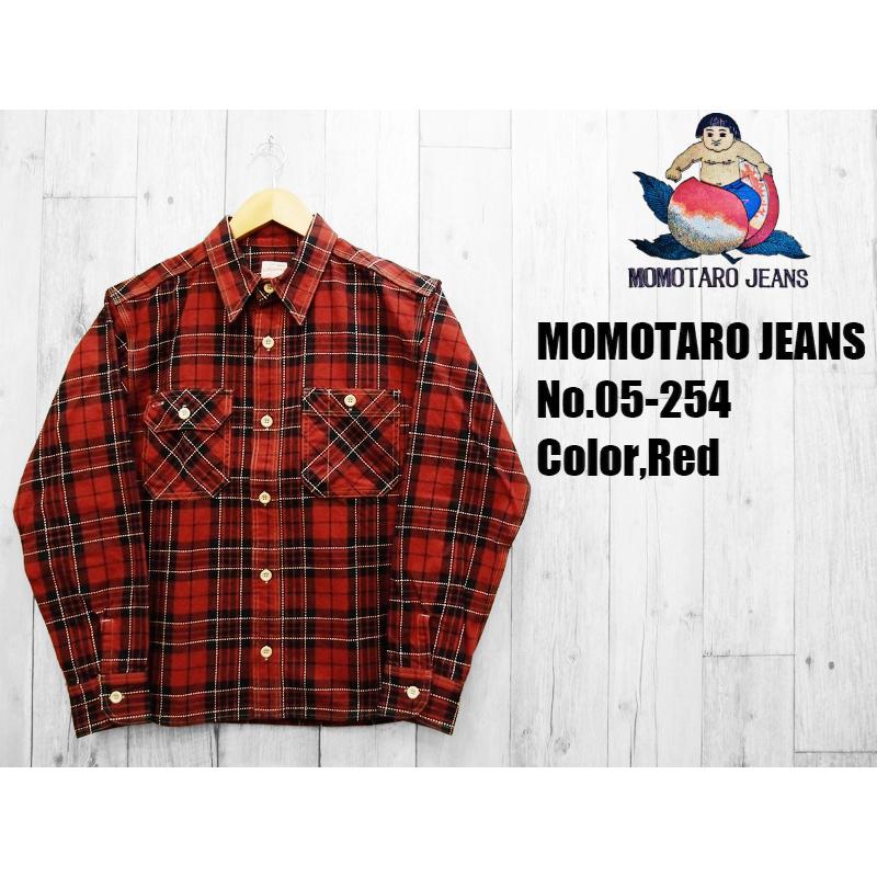 桃太郎ジーンズ　クラッシックフィット　オリジナルチェックシャツ　長袖 桃太郎ジーンズ 'Classic Fit'オリジナルチェックシャツ