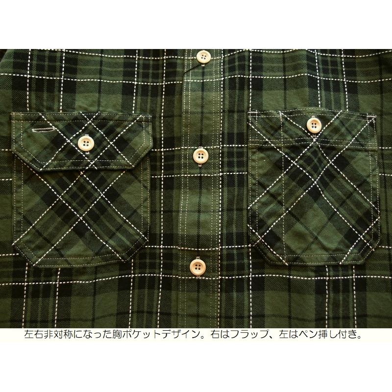 桃太郎ジーンズ　クラッシックフィット　オリジナルチェックシャツ　長袖 桃太郎ジーンズ 'Classic Fit'オリジナルチェックシャツ