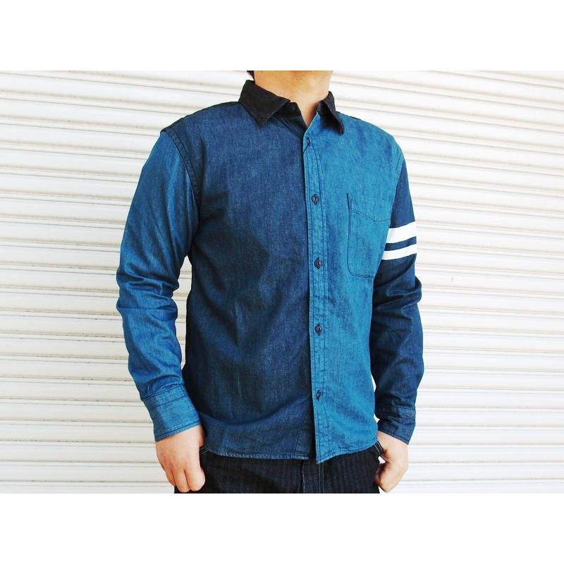 桃太郎ジーンズ（MOMOTARO JEANS） 'Classic Fit'スイッチデニムシャツ