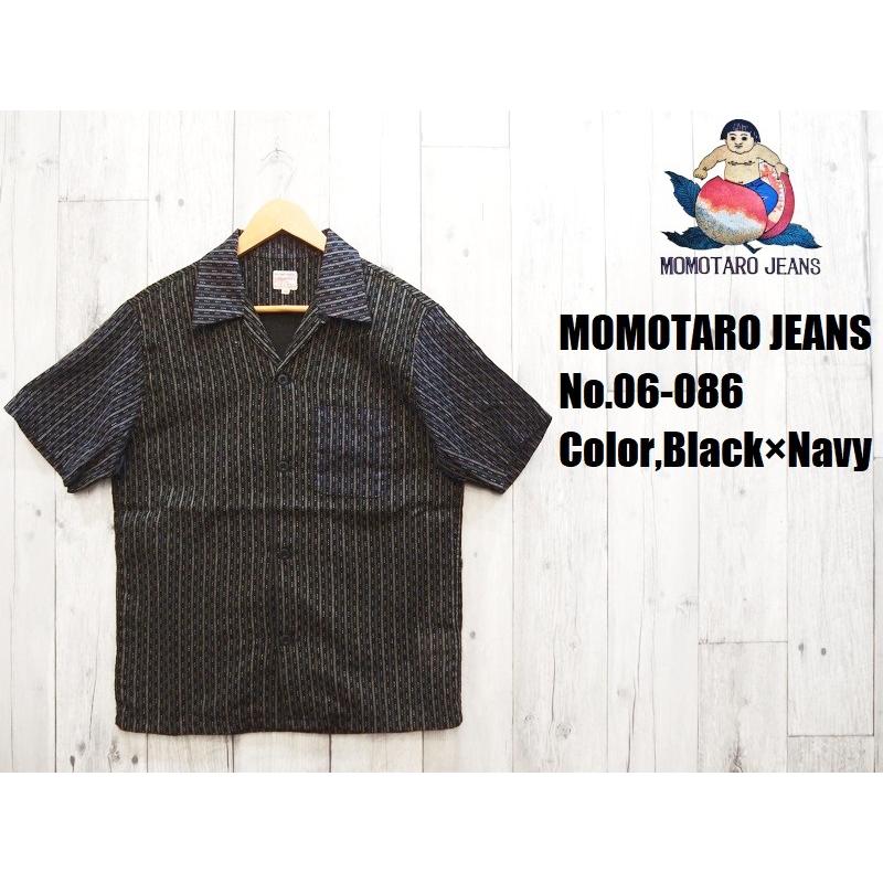 桃太郎ジーンズ（MOMOTARO JEANS） リネンストライプオープンカラー