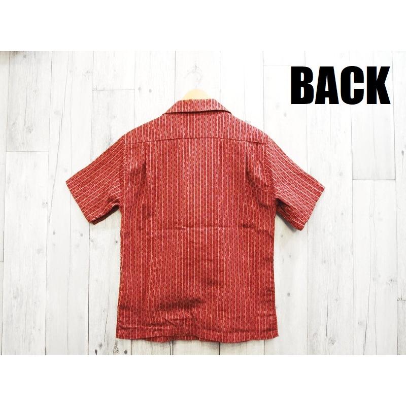 桃太郎ジーンズ（MOMOTARO JEANS） リネンストライプオープンカラー