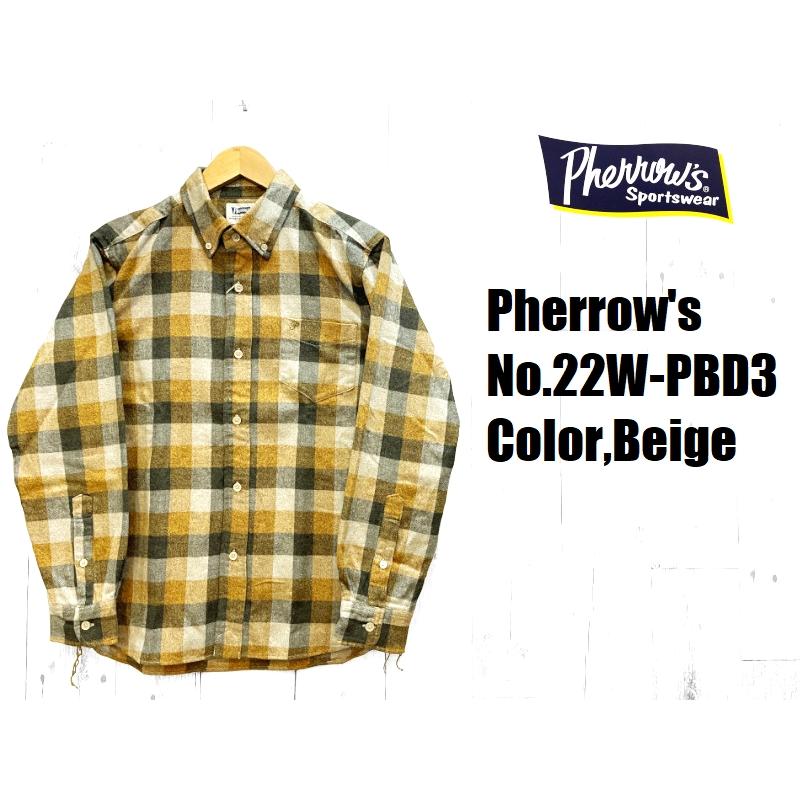 Pherrow's（フェローズ） ライトフランネルB.Dシャツ Pherrow's EASY