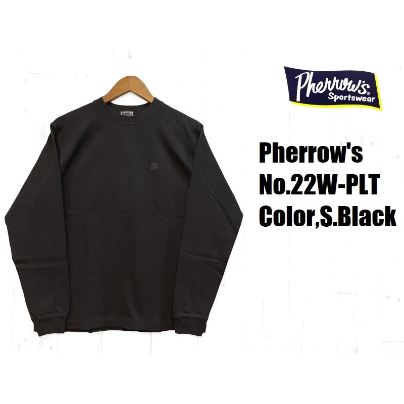 フェローズ ワンポイントクルーネックロンＴ Pherrow's EASY NAVY 22W-PLT 無地 国産 日本製 長袖Tシャツ メンズ アメカジ 送料無料｜easy-navy｜04