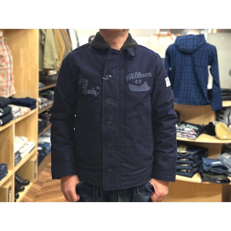 フェローズ 'NAVAL SHIP YARD'N-1デッキジャケット Pherrow's EASY NAVY 24W-P.N-1(Deco) ミリタリー 長袖 国産 日本製 メンズ アメカジ 送料無料の画像