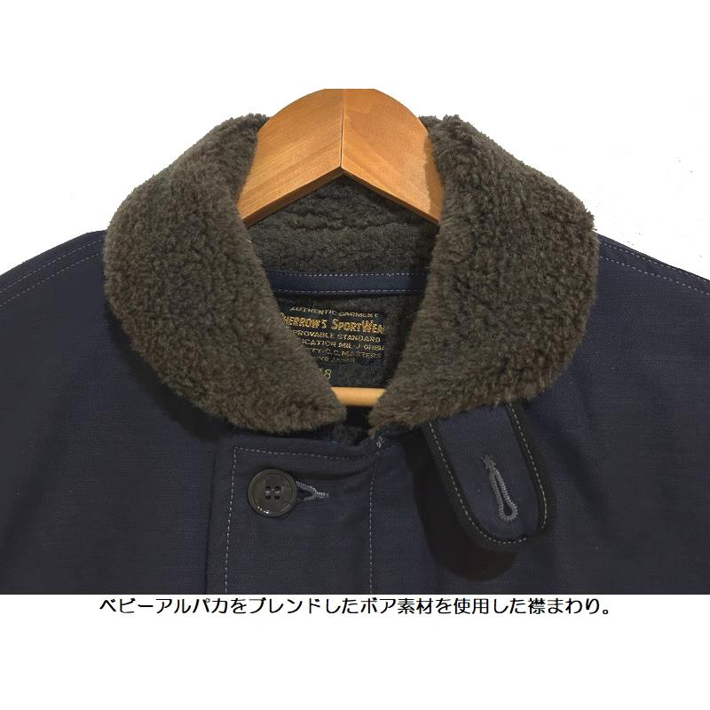 フェローズ 'NAVAL SHIP YARD'N-1デッキジャケット Pherrow's EASY NAVY 24W-P.N-1(Deco) ミリタリー 長袖 国産 日本製 メンズ アメカジ 送料無料の画像