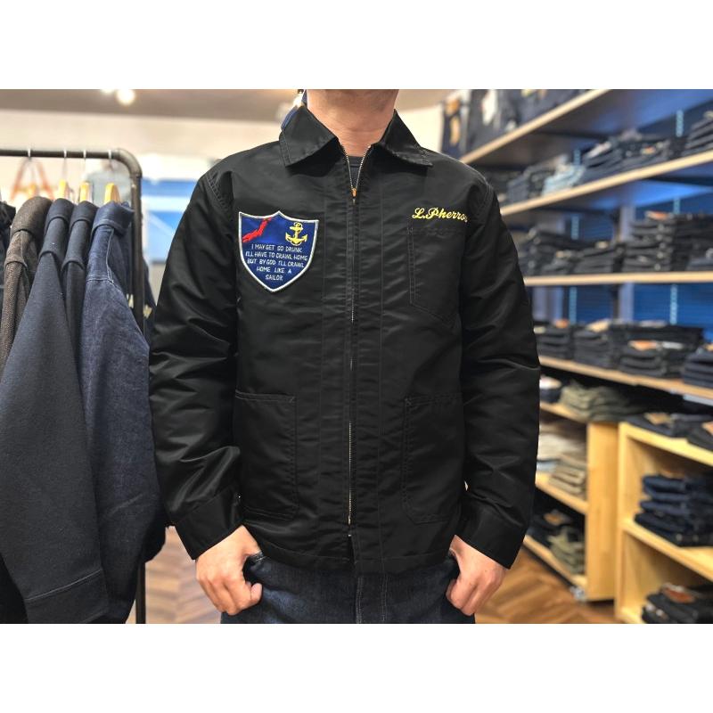 フェローズ 'L.Pherrow'ナイロンツアージャケット Pherrow's EASY NAVY 24W-PATJ1 コーチジャケット 長袖 国産 日本製 メンズ アメカジ 送料無料の画像