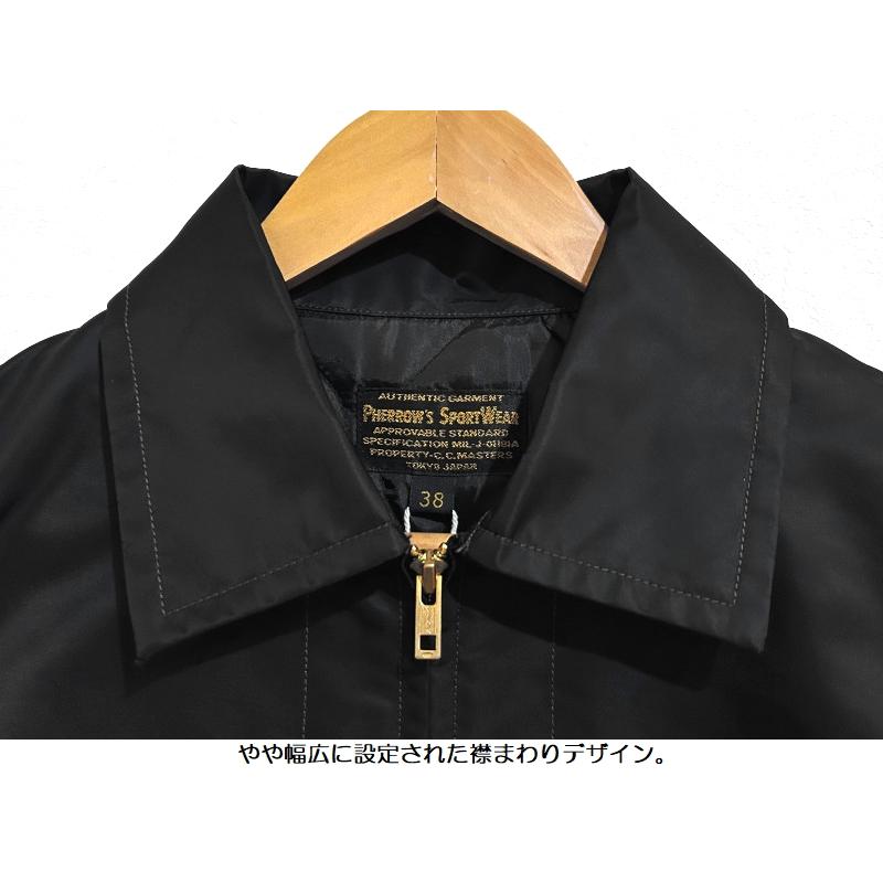 フェローズ 'L.Pherrow'ナイロンツアージャケット Pherrow's EASY NAVY 24W-PATJ1 コーチジャケット 長袖 国産 日本製 メンズ アメカジ 送料無料の画像