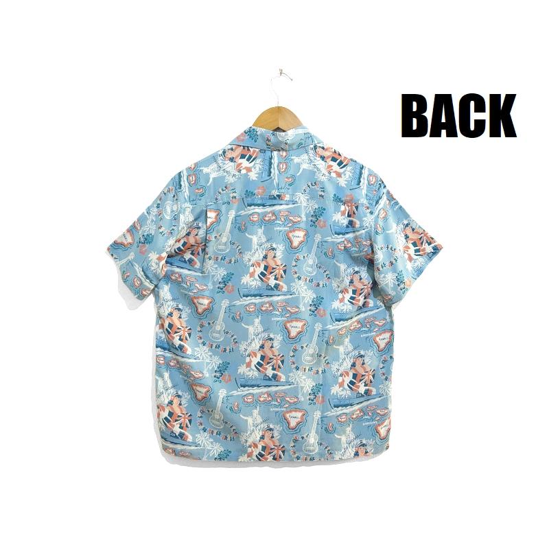 Pherrow's（フェローズ） 'HAWAIIAN NAVY'レーヨンアロハシャツ