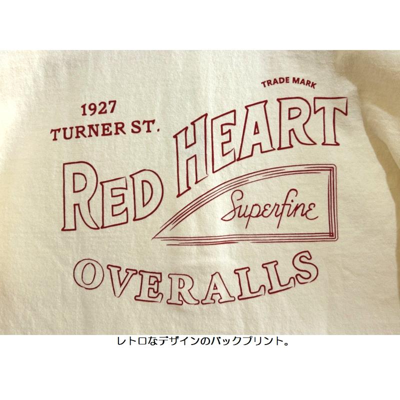 Pherrow's（フェローズ） 'RED HEART' ヘンリーネックTシャツ