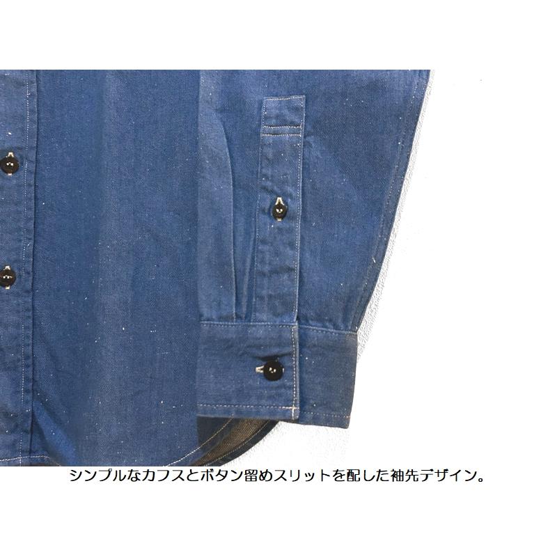 Pherrow's（フェローズ） 'U.S.NAVY'コットンリネンデニムシャツ
