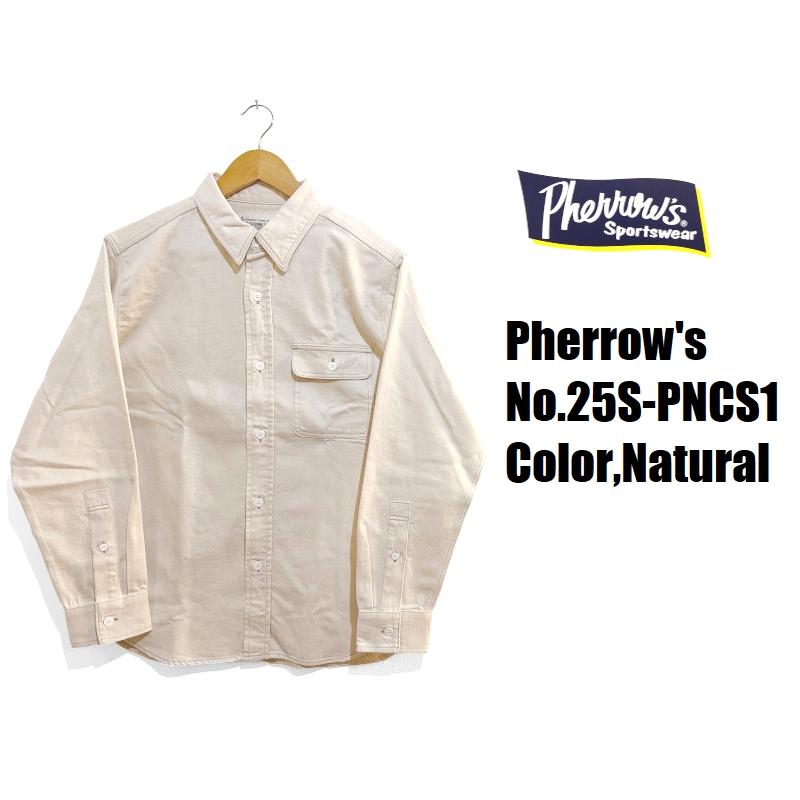 Pherrow's（フェローズ） 'U.S.NAVY'コットンリネンデニムシャツ