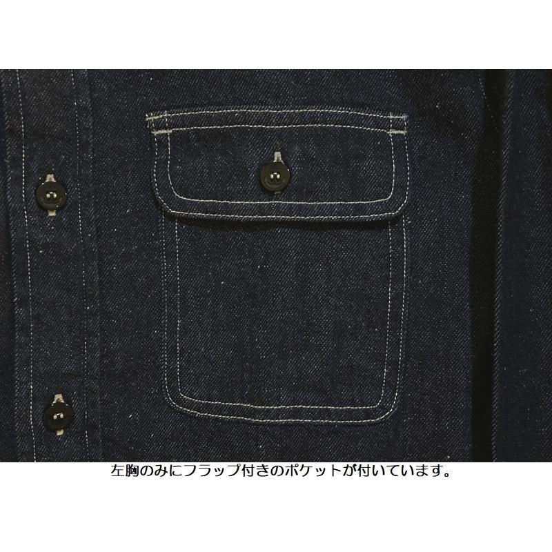 Pherrow's（フェローズ） 'U.S.NAVY'コットンリネンデニムシャツ