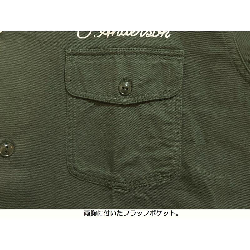 Pherrow's（フェローズ） 'MendotaOilCompany'ツートンワークシャツ
