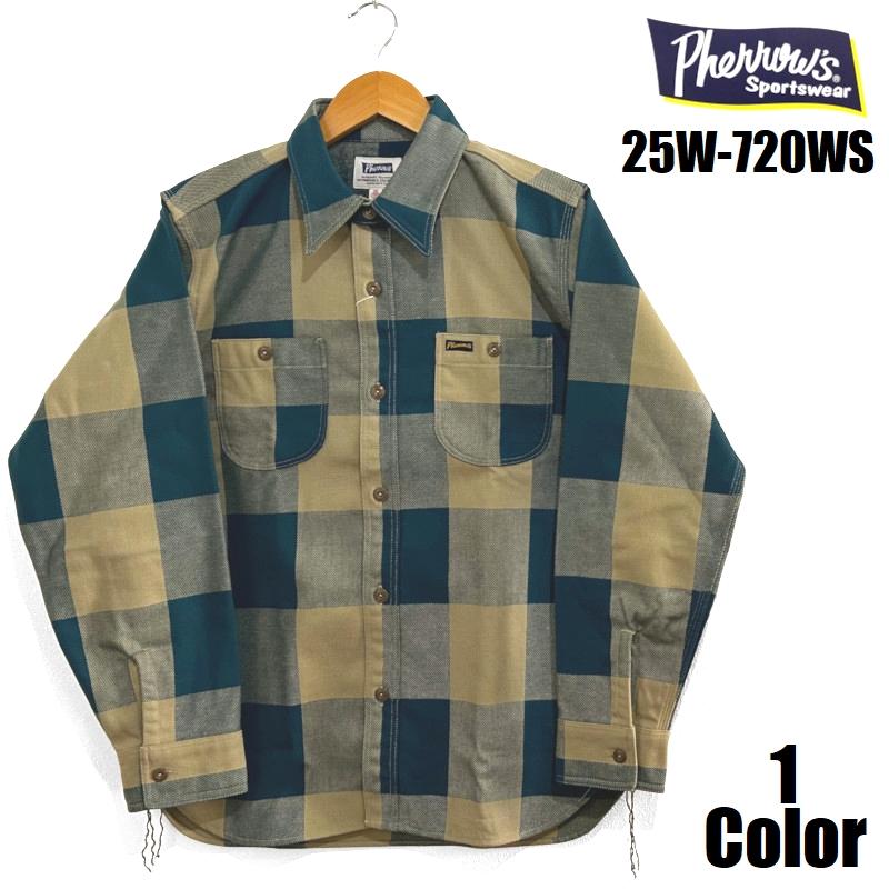 Pherrow's（フェローズ） ヘビーフランネルシャツ Pherrow's EASY NAVY