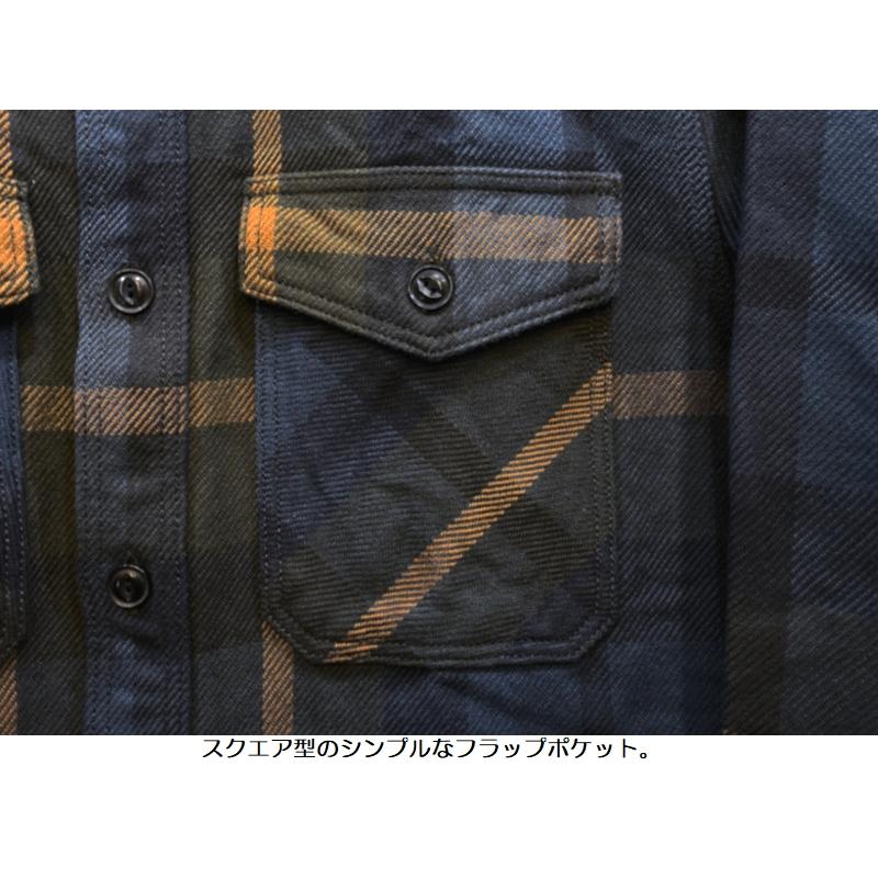 UES（ウエス） エクストラヘビーネルシャツ UES EASY NAVY 502354 長袖