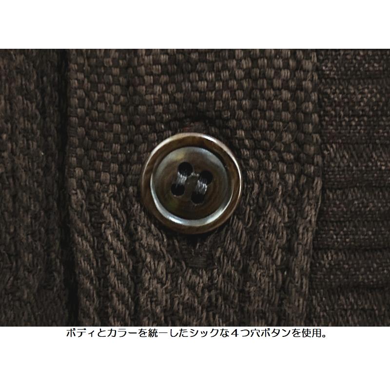 ステュディオ・ダ・ルチザン 奄美泥染BOROジャガードシャツ STUDIO D'ARTISAN 長袖 EASY NAVY 5717 国産 日本製 メンズ アメカジ 送料無料の画像