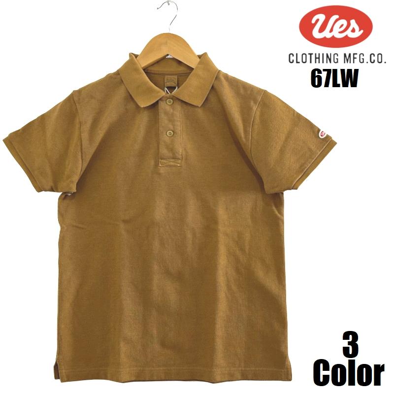 UES（ウエス） 吊編み鹿の子ポロシャツ UES EASY NAVY 67LW 半袖 国産