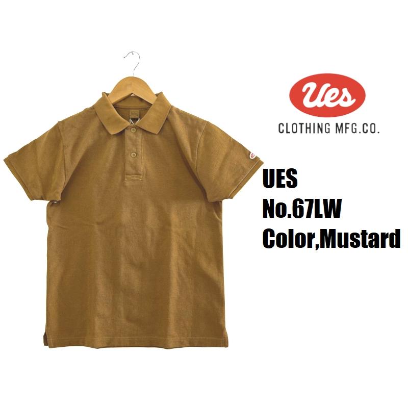 UES（ウエス） 吊編み鹿の子ポロシャツ UES EASY NAVY 67LW 半袖 国産