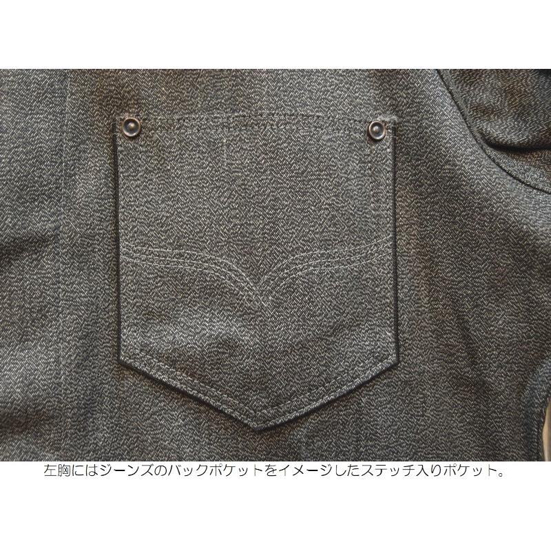 新品 デラックスウエア 7646 ブラックシャンブレー シャツ XL DELUXEWARE（デラックスウエア） 40'Sブラックシャンブレーシャツ