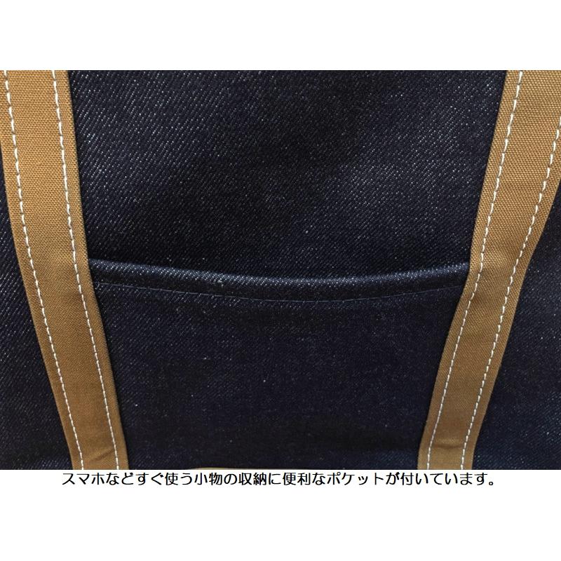 UES（ウエス） 23ozデニム×ブラウントートバッグ UES EASY NAVY 811656