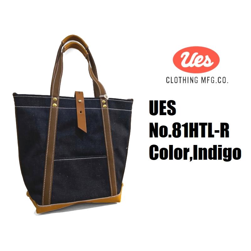 UES（ウエス） 23ozデニムトートバッグ UES EASY NAVY 81HTL-R レザー 