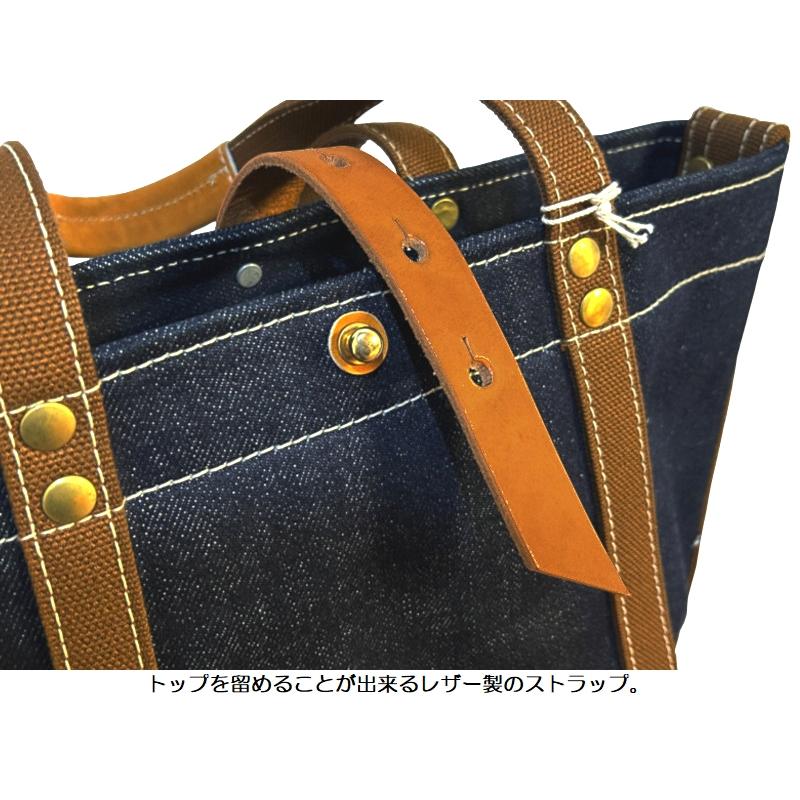 UES（ウエス） 23ozデニムトートバッグ UES EASY NAVY 81HTL-R レザー