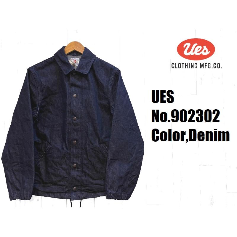 UES ウエス ナイロンデニムコーチジャケット EASY NAVY 902302